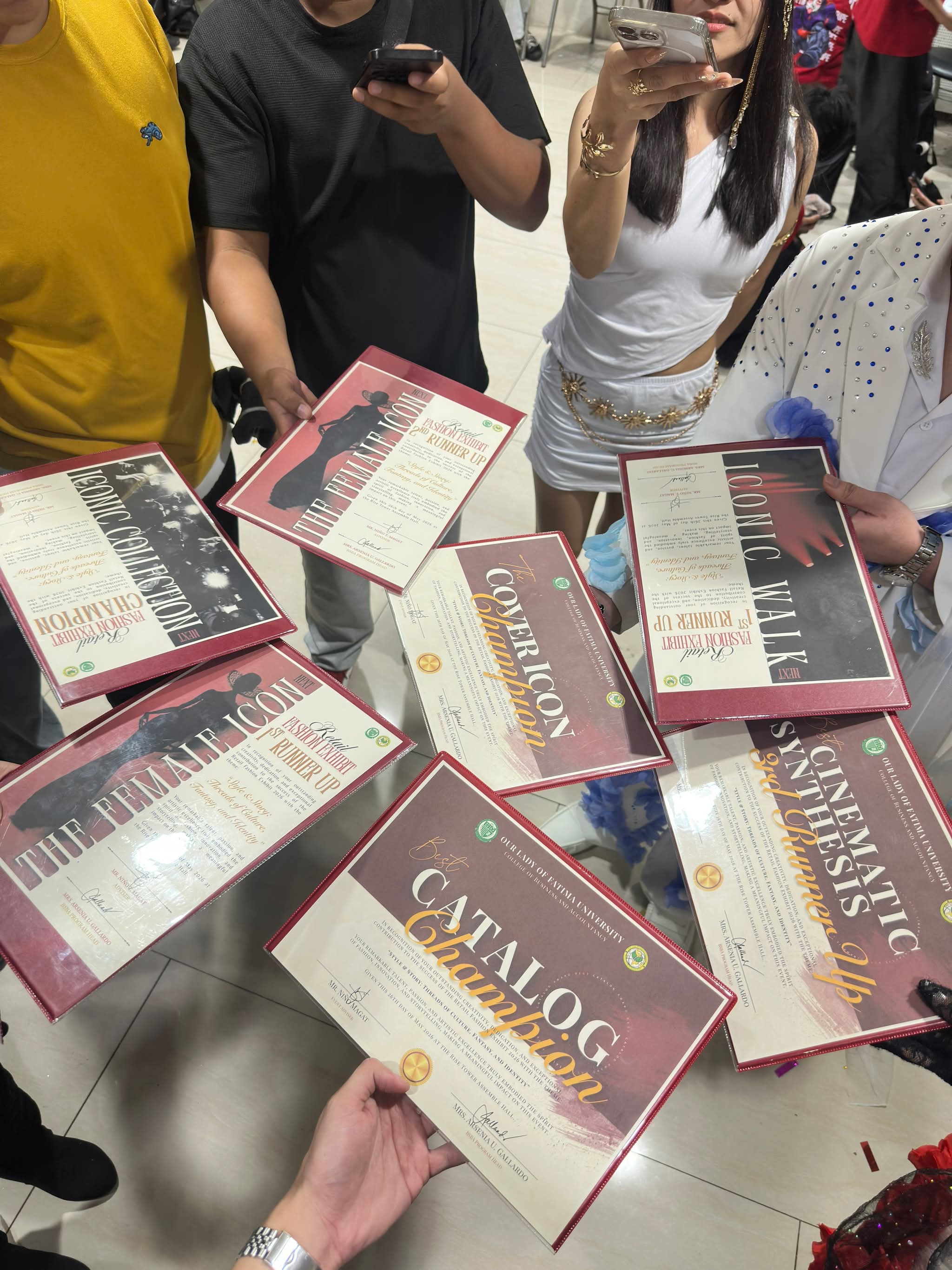 Exhibit award certificates